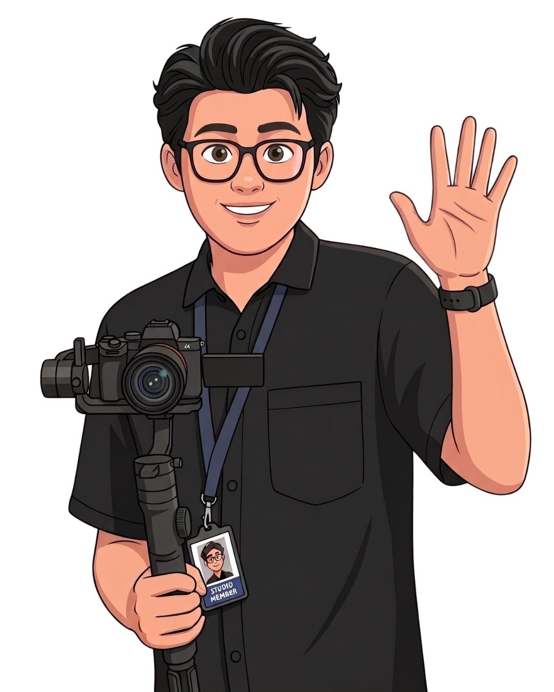 Muhammad Dhani Character Waving with Camera
